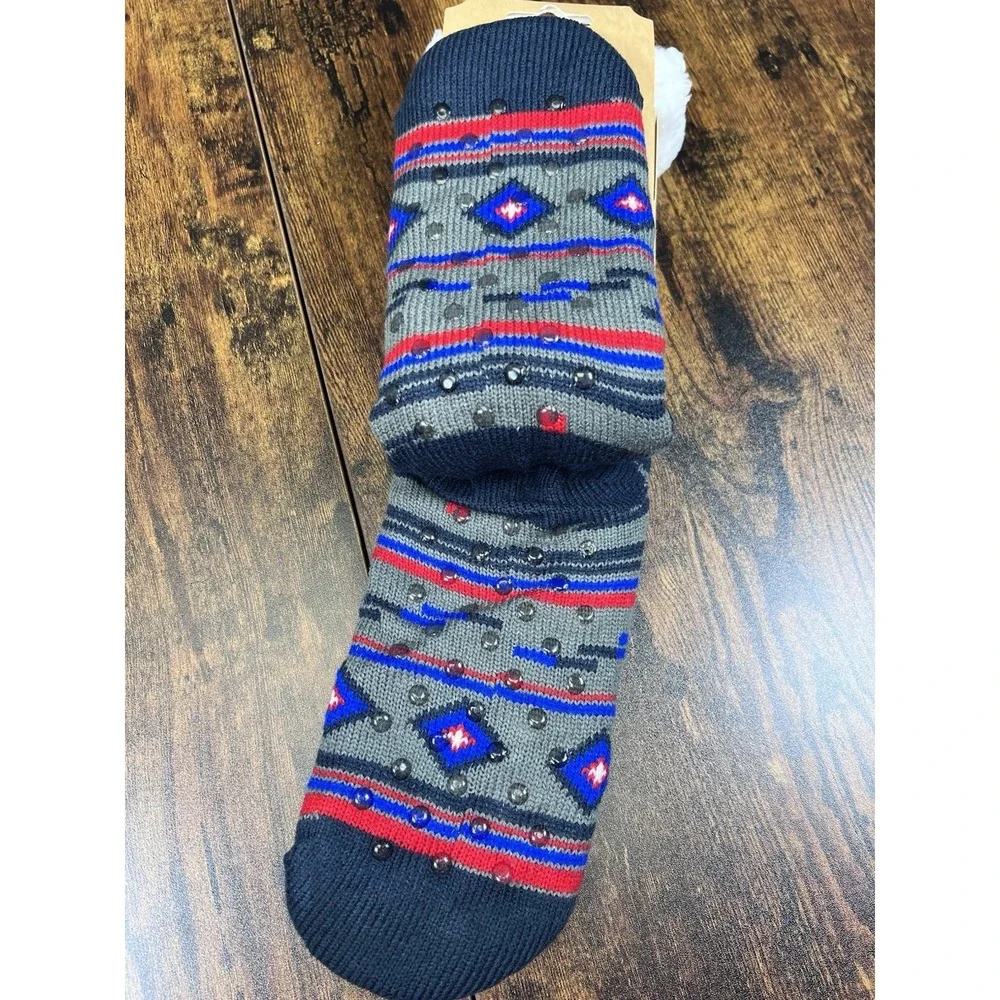 Camper Socks by Simply Southern Knit‎ Sherpa Lined One Size Fits Most Pink Gray